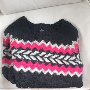 American Eagle patterned Wool sweater